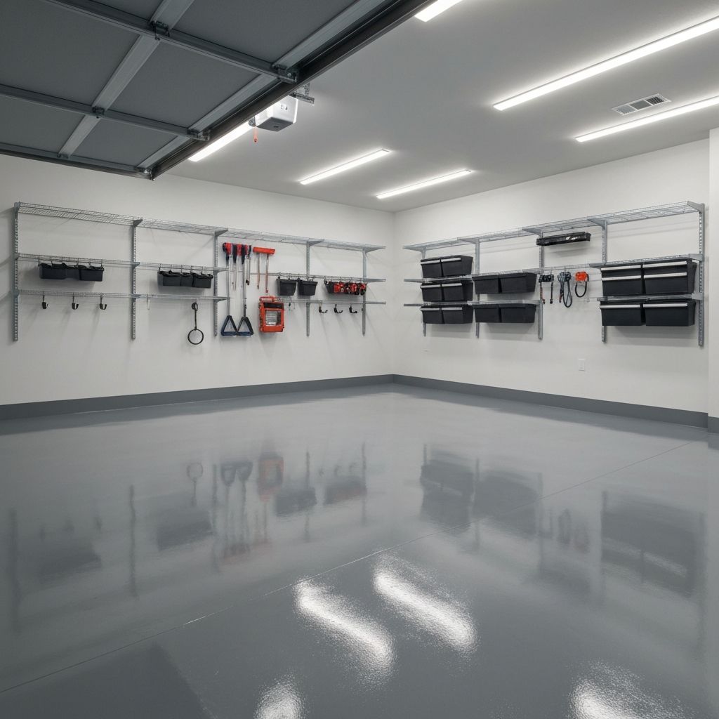 Completed garage finishing project